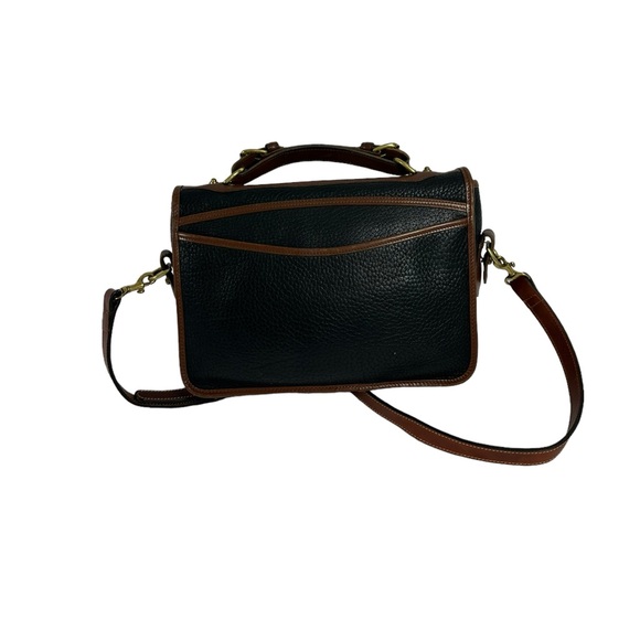 Vintage DOONEY & BOURKE Carrier black leather satchel shoulder bag purse classic - Picture 2 of 13